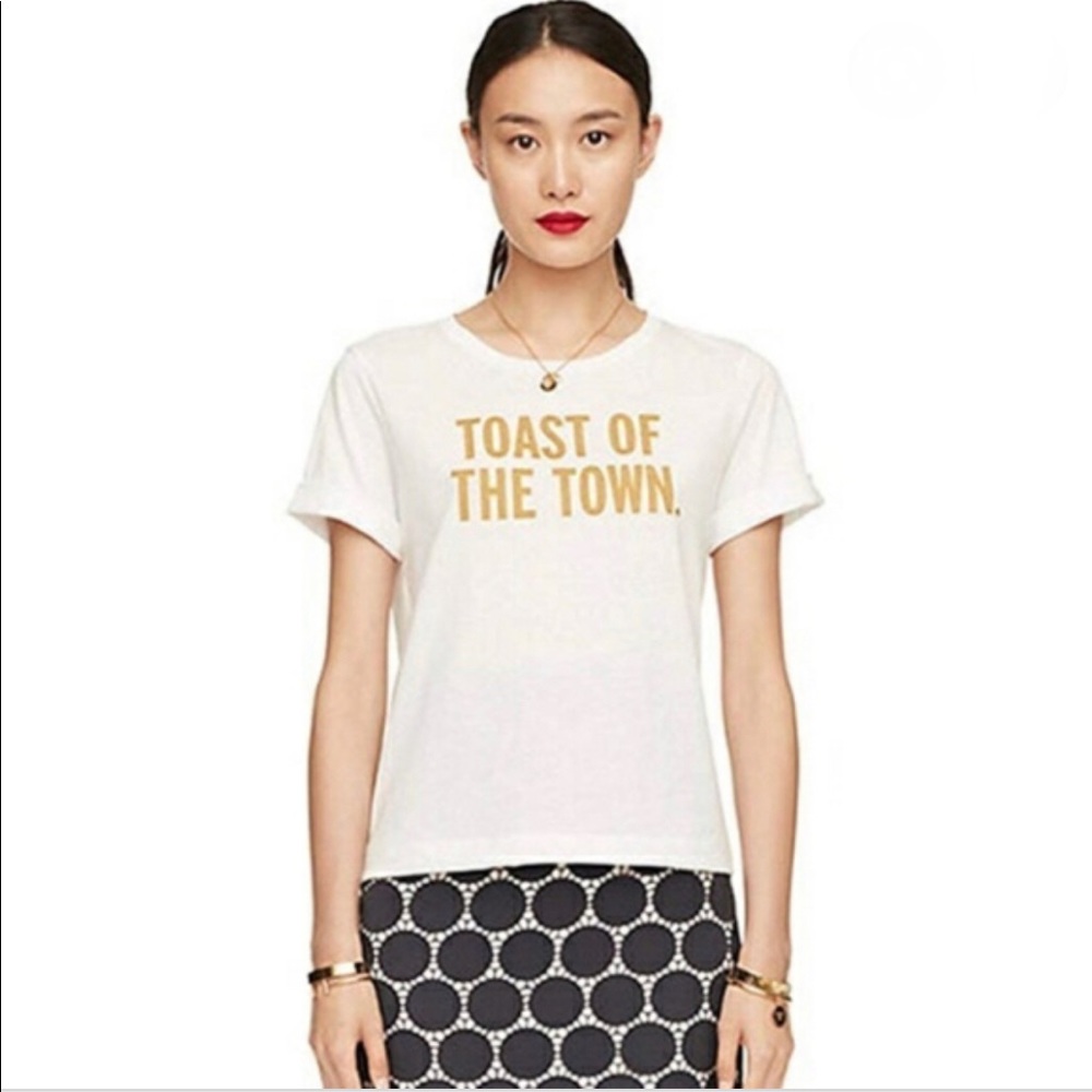EUC kate spade Toast of The Town tee